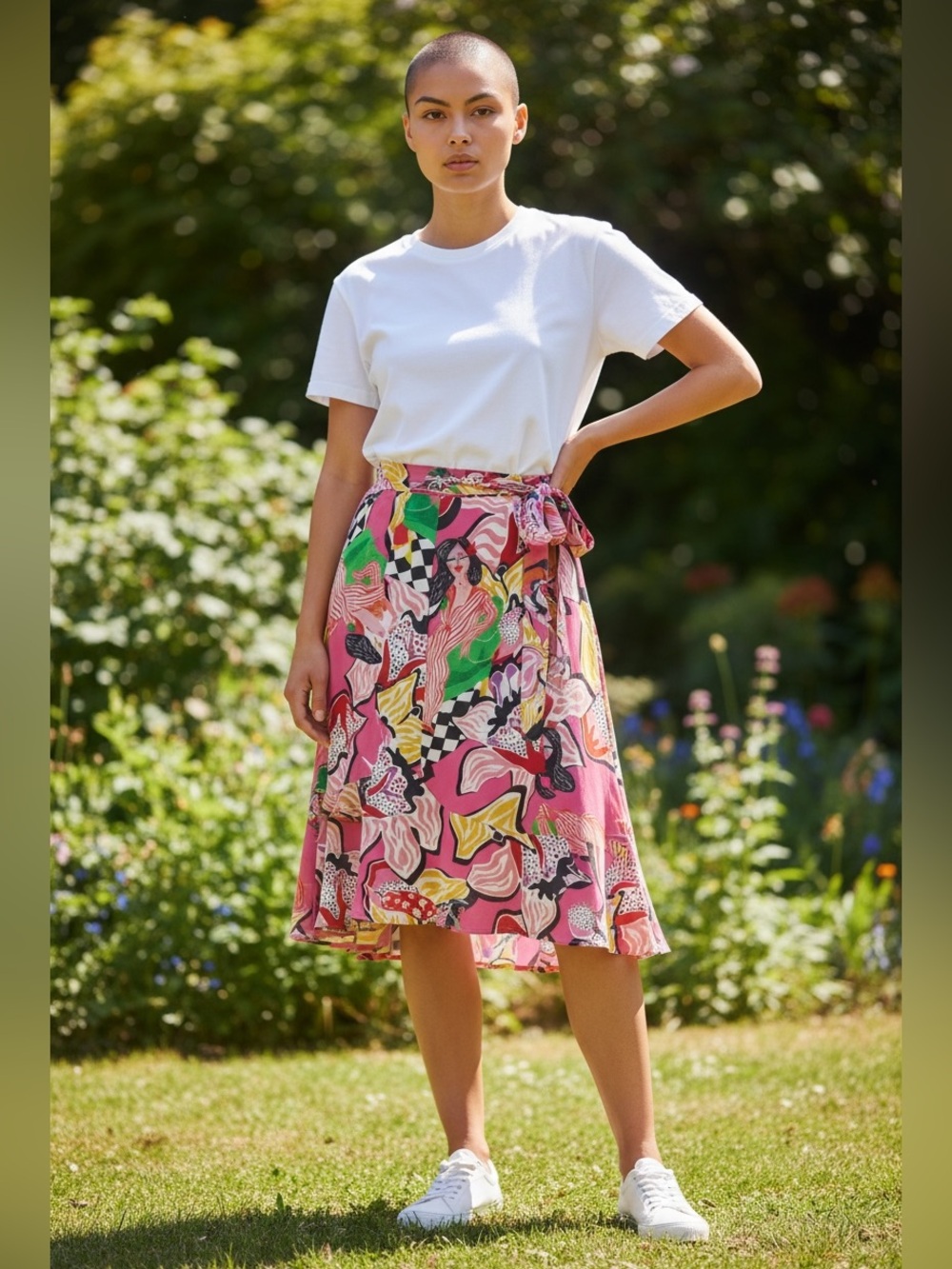 NWT DESIGUAL Colorful Abstract Print Skirt